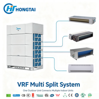 Système de climatisation multi-zones à pompe à chaleur à inverter DC complet Hongtai T3 52 ° Unité extérieure VRF C R32 8-134HP pour bâtiment commercial HVAC