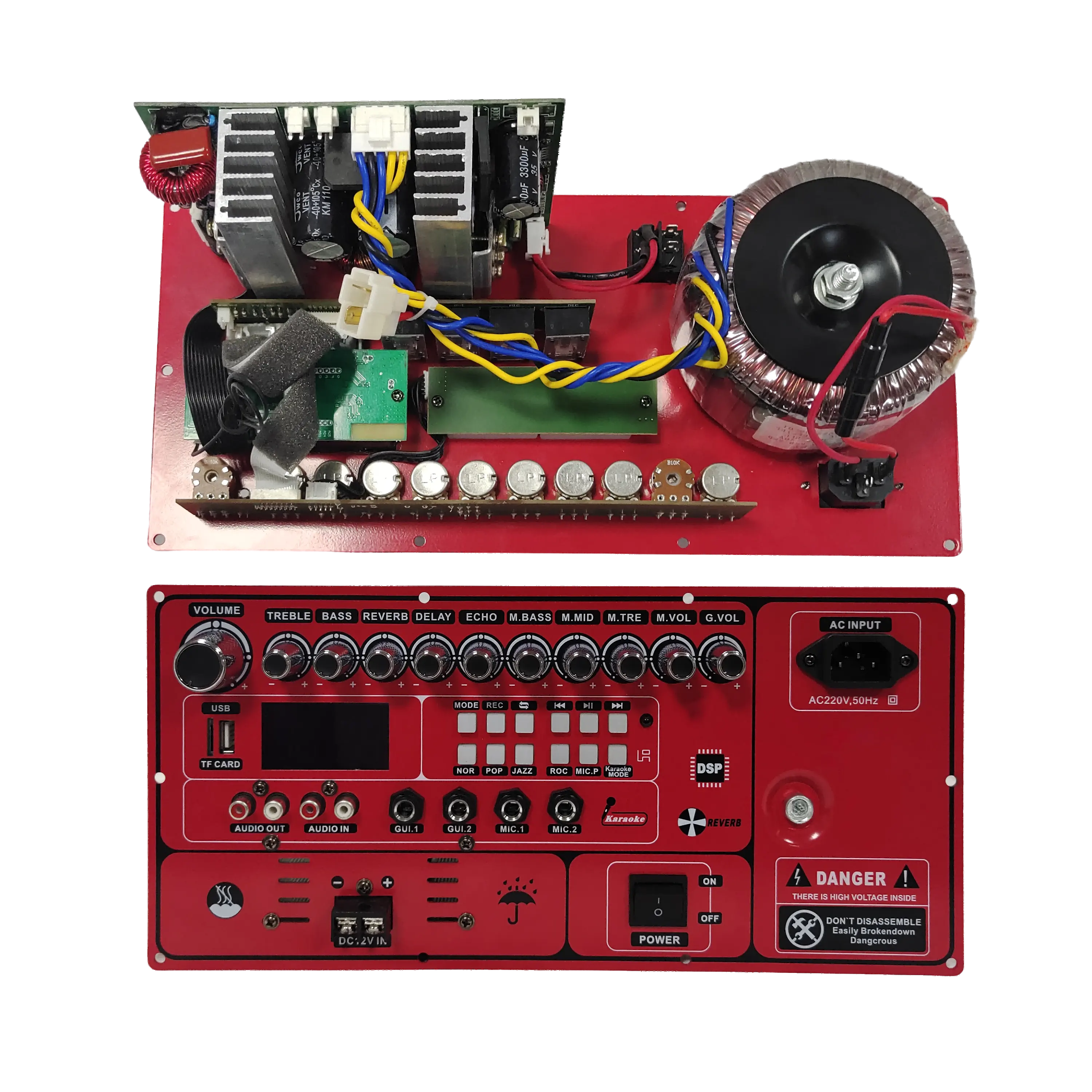 Karaoke Speakers Amplifier With DSP Audio Amplifier Module For Active Speaker With Bass