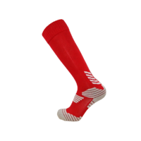Chaussettes de compression montantes à semelle amortie, rayées, chaudes, respirantes, anti-humidité, pour la course et la randonnée en automne, écologiques