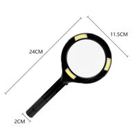 Professional Portable Pocket High Bright Optical Clarify 3X Power Handled Skin Analysis Magnifying Glass With Light for Reading