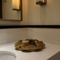 STONEKOCC Prix d'usine, plateau de rangement en marbre naturel sculpté, rétro, en travertin, pour chaîne de gravier, décoration de la maison