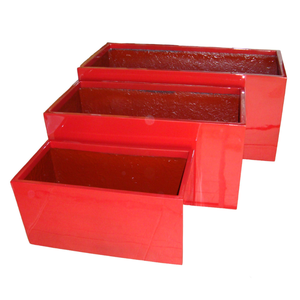 Poteries Chau Viet de la plus haute qualité, ensemble durable de 3 à 5 pièces, en fibre de verre, écologiques, légers, modernes, pots de fleurs de jardin d'extérieur - Product Image 3