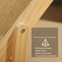 Verstellbare Sisal-Katzenkratzliege im Canvas-Strandstuhl-Design zum Krallenwetzen, Indoor-Katzenbett