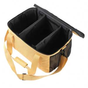 Nueva bolsa térmica portátil para acampar, almacenamiento anticolisión, bolsa de vajilla para Picnic, correa de hombro ajustable, bolsa de mano para Picnic - Product Image 3