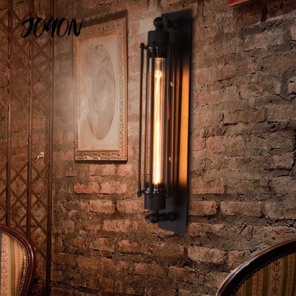 레트로 빈티지 벽 빛 산업 벽 램프 그늘 고정 장치 Sconce 조명 철 로프트 카페 바 벽 마운트 LED 전구 욕실 E27