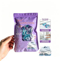Perles de gel lessivielles écologiques Zhicon à trois compartiments - Nettoyage en profondeur, protection des couleurs, adoucissant, parfum longue durée Carillons bleus