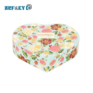 Custom Printed Manufacturer Golden Supplier Corrugated Heart Shape Paper Packaging Gift Craft Chocolate Box