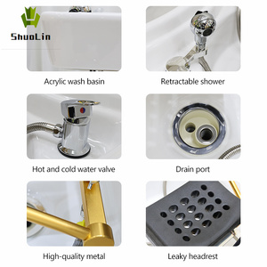 เตียงสปาหัวสแตนเลสสำหรับนวดแผนไทย พร้อมระบบหมุนเวียนน้ำ ดีไซน์ทันสมัย สำหรับร้านทำผมและโรงแรม - Product Image 4