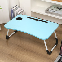 Table pliante pour ordinateur portable avec porte-gobelet et emplacement pour tablette, table portable pour canapé, sol, chambre à coucher