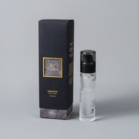 Boîte d'emballage personnalisée de luxe pour crème pour le visage parfumée, estampage à chaud or, protection antichoc, insert pour flacons en verre, noir mat