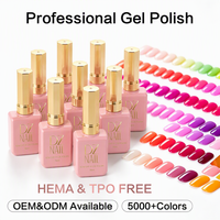 Collection de gels pigmentés UV OEM&ODM Automne-Hiver, gel à ongles professionnel pour salon, sans HEMA ni TPO