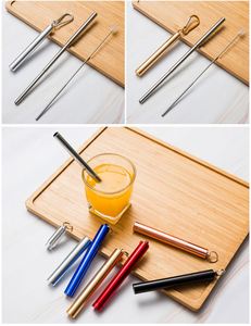Food Grade Portable Telescopic <b>Drinking</b> Metal <b>Straw</b> Gradient Stainless Steel <b>Straws</b> - Product Image 4