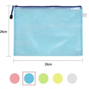 Multiple Sizes Plastic Wallets Set - 15 Pcs Document Folder <b>File</b> Zipper Bags A3 <b>A4</b> A6 Mesh Zipper Pouch Zip Lock Bag - Product Image 5