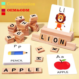 Tarjetas Educativas para Niños Pequeños, <span class=keywords><strong>Actividades</strong></span> <span class=keywords><strong>de</strong></span> Aprendizaje Preescolar con Rompecabezas <span class=keywords><strong>de</strong></span> Alfabeto, Juegos <span class=keywords><strong>de</strong></span> <span class=keywords><strong>Ortografía</strong></span> Hechos <span class=keywords><strong>de</strong></span> Papel y Madera - Product Image 2