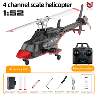 Hélicoptère télécommandé électrique RC ERA Air-Wolf 1/53 4CH 6 axes avec gyroscope, simulation de suivi, pour extérieur, piles incluses, cadeau d'anniversaire pour garçons