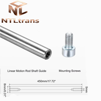 NTL Linear Motion Rod Shaft 8mmx450mm 45#STEEL OEM End Hollow Inner Threaded Studs Screws for 3D Printer CNC