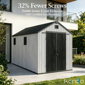 KENDA OEM Rotomolded HDPE 8x15ft Garden Storage <strong>Shed</strong> Lockable Waterproof Outdoor Backyard Tool House <strong>with</strong> <strong>Floor</strong> - Product Image 1