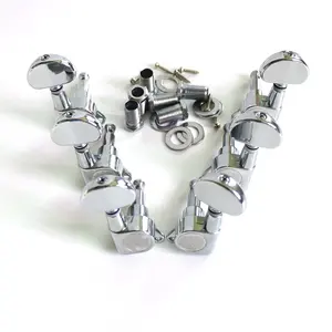 مجموعة رؤوس آلات الجيتار دونليس MH103، مفاتيح ضبط كروم مغلقة للجيتارات الصوتية والكهربائية - Product Image 2