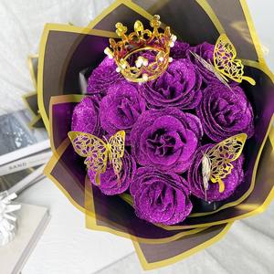 Ramo <span class=keywords><strong>de</strong></span> Rosas para el Día <span class=keywords><strong>de</strong></span> San Valentín 2026, 9 Rosas, Flores Eternas, Regalo para Novias, Amigas, Madres, Mini Flores Secas - Product Image 5