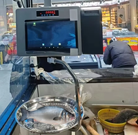 Caja Registradora POS con Etiqueta de Código de Barras AI, Báscula Integrada de Alta Precisión, Android 11, Bluetooth y Wi-Fi, Garantía de 3 Años