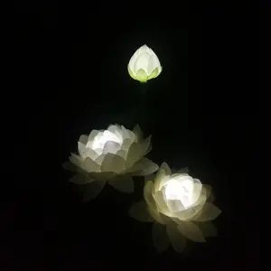 Solar Garden LED Waterproof Simulation Lotus flower Flower Solar Decorative Garden Courtyard Terrace Path Driveway light