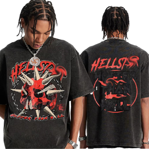 Camiseta Casual Retro para Hombre, Estilo Americano, 100% Algodón, Tejido Lavado, 300 Gramos, Transpirable, Manga Corta, Diseño Versátil - Product Image 1