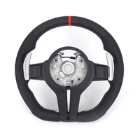 Volant sport M en cuir semi-cuir à fond plat avec garniture noir piano pour F10 F20 F30 F31 M3 F80 M4 F82 M5 F90 X6 E71 E90 E92