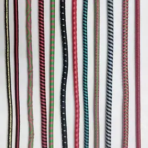 Высокопрочная круглая плетеная эластичная веревка, шнур, веревка, однотонная черная полосатая веревка 2 мм 3 мм 6 мм 8 мм