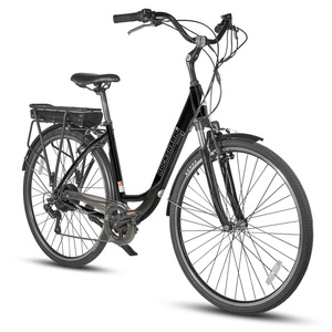 JOYKIE Us Warehouse Drop Shipping 250W 36V 700C Plata Negro Mujeres Urban Step Through Electric City Bike - Product Image 1
