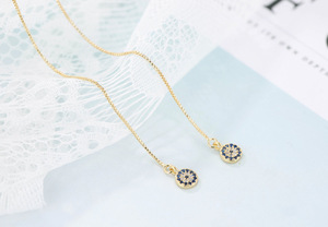 REETI-pendientes largos de Plata de Ley 925 con circón para mujer, joyería de moda - Product Image 6
