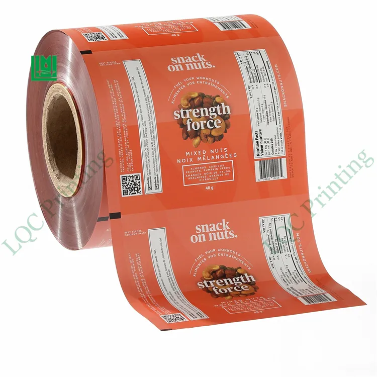 Pellicola flessibile per imballaggio alimentare con stampa personalizzata per sigillo di riempimento a forma verticale VFFS termoformatrice flow wrap pouch machines HFFS rollstock