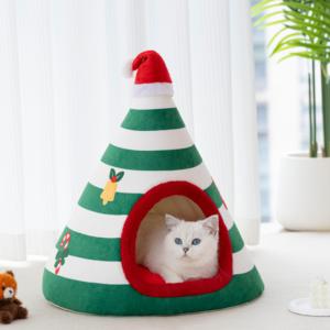Weihnachts katzen bett <span class=keywords><strong>DIY</strong></span> hängende Dekoration Haustier haus für Katzen und kleine Hunde Weiches warmes Winter zelt Fabrik Großhandel - Product Image 1