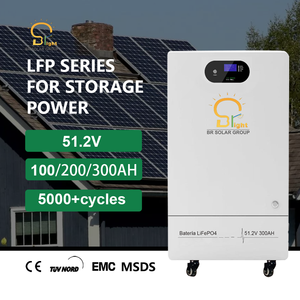 BR SOLAR 51.2V 100AH Lifepo4 Katı Hal Lityum Pil 1500 Döngü CE Sertifikalı 2 Yıl Garantili Güneş Enerjisi Ev Depolama Sistemleri için - Product Image 1