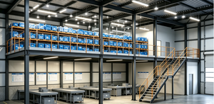 Warehouse Steel Mezzanine Floor Manufacturer Custom Size Storage Platform - Product Image 4