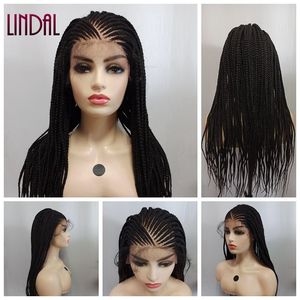 Factory Price 180% Density Lace Front Braided <strong>Wig</strong>, Brazilian Virgin Synthetic Hair <strong>Wigs</strong>, Hd <strong>Braid</strong> Lace <strong>Wigs</strong> for Women Lace Front - Product Image 3