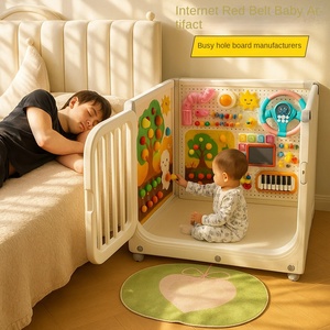 Valla tablero ocupado Montessori juguete educativo DIY agujero tablero plástico 80x80cm pato marca para 0-3 años - Product Image 1