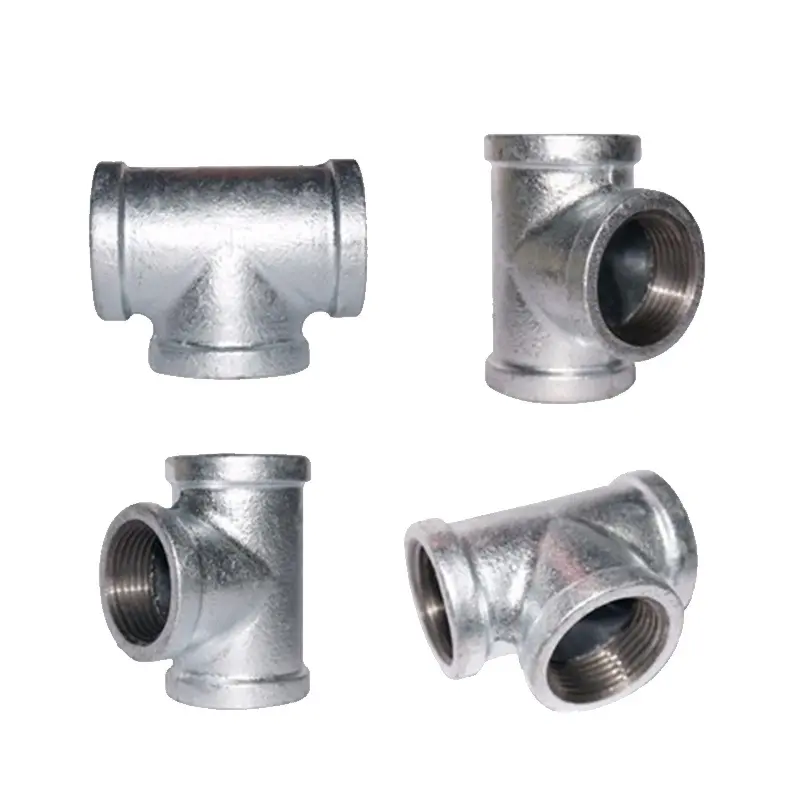 Plumbing Pipe Fittings 130 Equal Tees 3/4" Galvanized Malleable Cast Iron BSPT NPT fire fighting