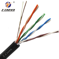 Câbles audio multipaires Cat5e 0,45 mm 305 m, câbles Cat6 24 AWG gris pour l'extérieur, pour la fabrication de cordons de raccordement