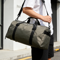 Sac de sport tendance grande capacité extensible en Oxford, durable, imperméable, léger, avec compartiment à chaussures, poche humide et porte-tapis