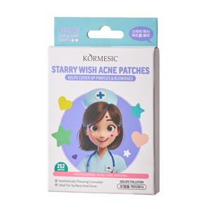 Parches Hidrocoloides KORMESIC 252, Tratamiento de Marca Privada, Parches para Acné y Espinillas con Forma de Estrella y Corazón, Personalizados con Diseño de Estrellas - Product Image 2