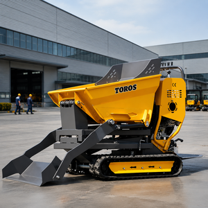 Minicargadora de orugas de una tonelada con cucharón basculante hidráulico - Máquina compacta de construcción para movimiento de tierras en sitios estrechos - Product Image 2