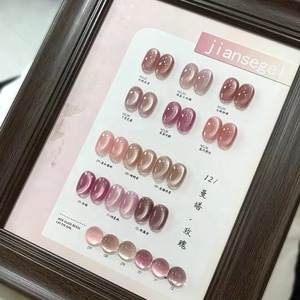 Meilad Color Series 12-Color Tea Brown Cat Eye Set Délicat UV Gel <span class=keywords><strong>Nail</strong></span> <span class=keywords><strong>Art</strong></span> pour <span class=keywords><strong>Automne</strong></span> Hiver Populaire Nouvelle Couleur pour Perles Douces - Product Image 6