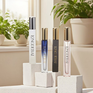 New Arrival Custom Refill Perfume Spray <b>Bottle</b> Mini <b>10ml</b> Portable Square Small Empty Glass Perfume <b>Bottle</b> with Plastic Lids - Product Image 3