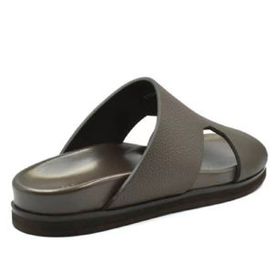 Mocasines de Cuero Genuino de Vaca Cruda para Hombre, Tallas Grandes, Transpirables, de Verano, Pantuflas de Lujo, Casuales, sin Talón, con Punta Abierta - Product Image 2