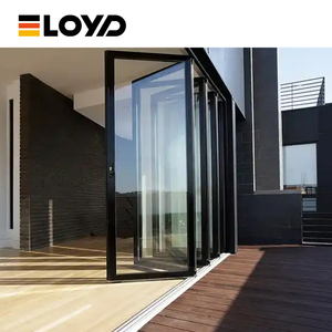 Portes coulissantes pliantes en aluminium Eloyd pour patio, grandes portes résistantes aux ouragans, portes en verre pliantes - Product Image 3
