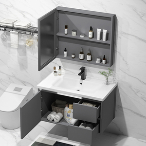 Wholesale All Different Size Modern Luxury Bathroom Vanity Cabinet <b>Set</b> with <b>Melamine</b> Board Wash Basin Sink Furniture 2025 Hot - Product Image 6