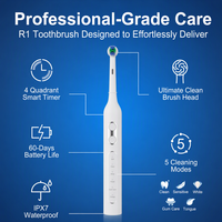 Ensemble cadeau de brosse à dents électrique rotative E7, brosse à dents rotative rechargeable pour adultes, 5 vitesses, IPX7, 2 têtes de brosse de rechange, étui de voyage, OEM