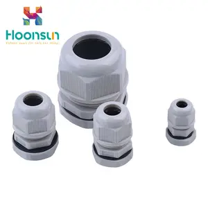 HOONSUN M8 M10 M12 M16 M50 Metric Thread White Nylon Cable Glands Connector IP68 Waterproof Electrical Plastic Wire Gland Size