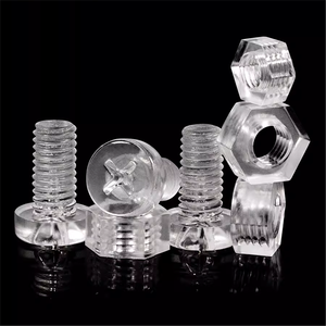 Polycarbonate <b>Screw</b> PC PP PA Transparent Acrylic Metric Fine Thread <b>M4</b> M5 M6 X 20mm 40mm Bolts and Nuts - Product Image 5