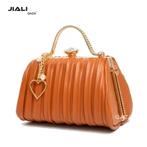 Jiali QAZA Colorful Diamonds Lady Evening bag sac a main femme de luxe handbags for women luxury leather design